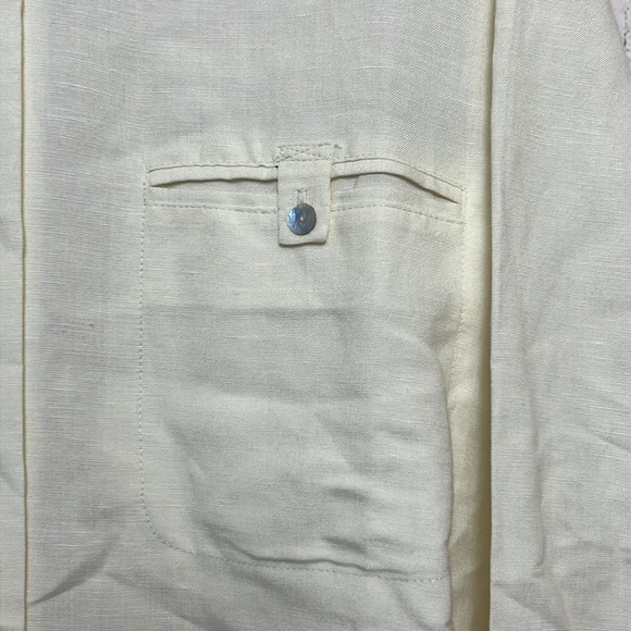 Dialogue Linen Blend Button Down Blouse - Picture 5 of 11